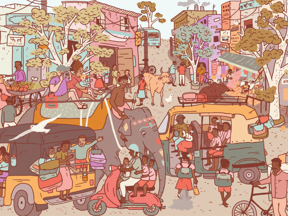 Wir gehen zur Schule